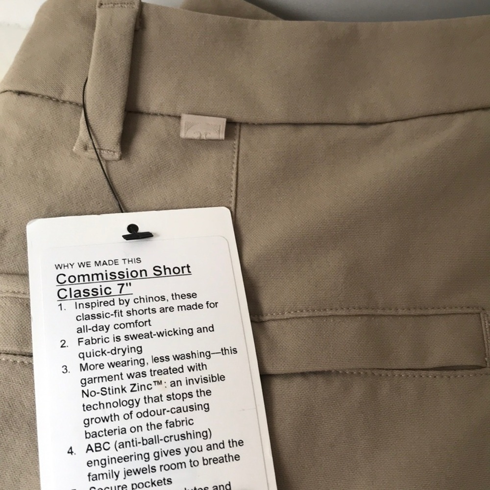 NWT Lululemon commission 7” size 30